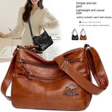 CHENXIAOHONG Bolsa Feminina de Ombro Couro Macio, Estilo Simples, Transversal