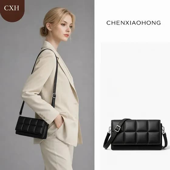 CHENXIAOHONG Bolsa xadrez simples, bolsa quadrada pequena, bolsa de mão, bolsa transversal, bolsa de ombro