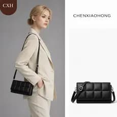 CHENXIAOHONG Bolsa xadrez simples, bolsa quadrada pequena, bolsa de mão, bolsa transversal, bolsa de ombro