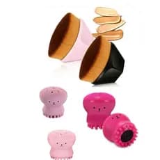 Ki Pincel Hexagonal Para Maquiagem e Esponja Polvo Skincare