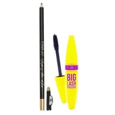 Kit Rímel Máscara De Cílios + Lápis De Olho Com Apontador