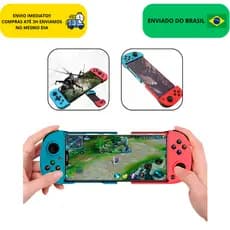 Controle para Celular Gamepad D3 Ajustável sem Fio Android e IOS Joystick com Led Bluetooth