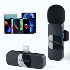 Microfone de Lapela BOYA Iphone BY-V1 Sem Fio 2.4ghz Redutor de Ruídos - PRODUTO USADO