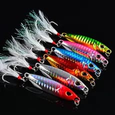 1 Pcs Laser Japão Duo Metal Jig Isca De Pesca 10g/15g/20g/30g/40g/50g Lento Chumbo Artificial Jigging