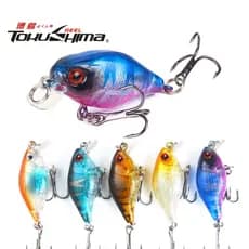 Isca Flutuante Para De Pesca CrankBait 1Pcs 4cm/4.6g Mini Peixinho Plástica Buzz