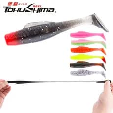 12Colors Isca Plástica Macia De Pesca De Minhoca 8Cm/5G Material De Silicone Artificial Nadar Cauda De Plástico Flexível