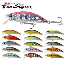 Novas Cores 5cm/5g ABS Fishing Lure 3D Eyes Trolling Bass Sinking Minnow Isca Laser Com 2 Caixas Pequenas De Anzol Triplo