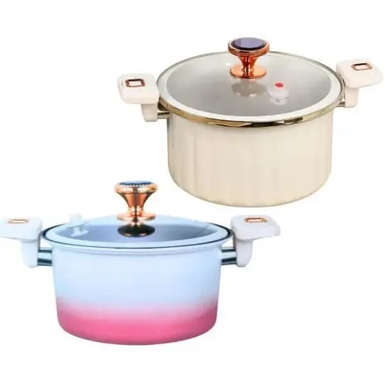 Panela De Micro Pressão 4,5L 24cm Material Antiaderente Tampa com Trava