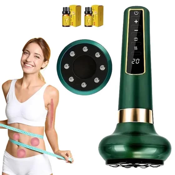 Massageador A Vácuo Sucção Elétrica Com Aquecimento Recarregável USB Vacuoterapia 12 Níveis