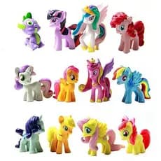 12 Pcs My Little Pony Pônei Jack Unicórnio Arco-íris Faísca