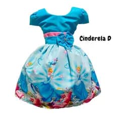 Vestido Vestidos Temáticos Bebê Menina Infantil Festas Aniversário Mesversário Cinderela