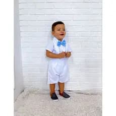 Conjunto Suspensório Menino Batizado
