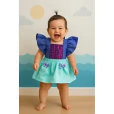 Romper Bebê Básico Menina Sereia