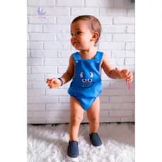 Jardineira Romper Bebê Menino Sullivan Monstro S.A