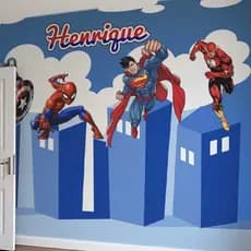 Papel de Parede Tema Suepr Herois