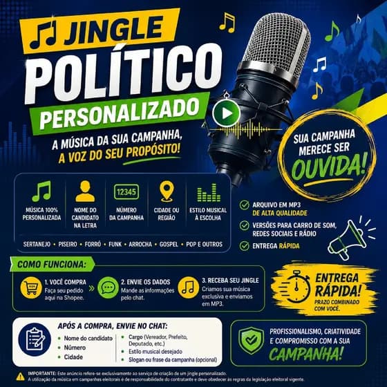 Música Personalizada para campanha politica