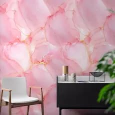 Papel de Parede Marmore Rosa e Dourado Autocolante Varios Modelos - 3 Metros Sala Cozinha Banheiro