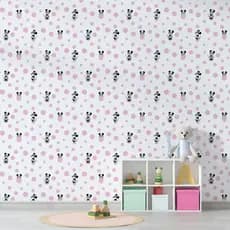 Papel de Parede Minnie Decorativo Para Meninas Infantil- Adesivos de Parede Autocolante