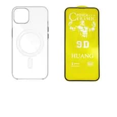 Capa MagSafe + Película Cerâmica Fosca iPhone 11 12 13 14 15 16 Pro Max - NF