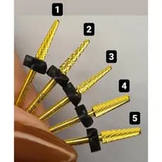 Broca dourada tungstenio original proberra para cuticula, nivelamento, limpeza, acabamento, curvatura