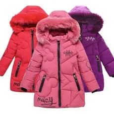 4-12 Anos Jaqueta Grande Meninas Outono E Inverno Manter Quente Casaco Moda Mickey Com Capuz Casaco Adolescente