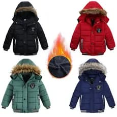 Casaco De Inverno Quentinho Meninos Jaqueta Moda Capuz Casaco De Bebê Presente De Aniversário 2-6 Anos