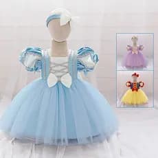 0-3 Anos De Idade Cinderela Meninas Vestido De Princesa Bonito Branca De Neve Cosplay Traje Festa De Aniversário