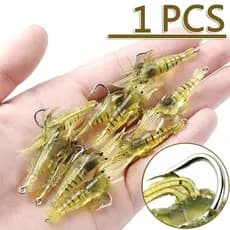 Sougayilang Isca De Pesca 10pc Camarão 5cm/1.5g Plástico Luminoso