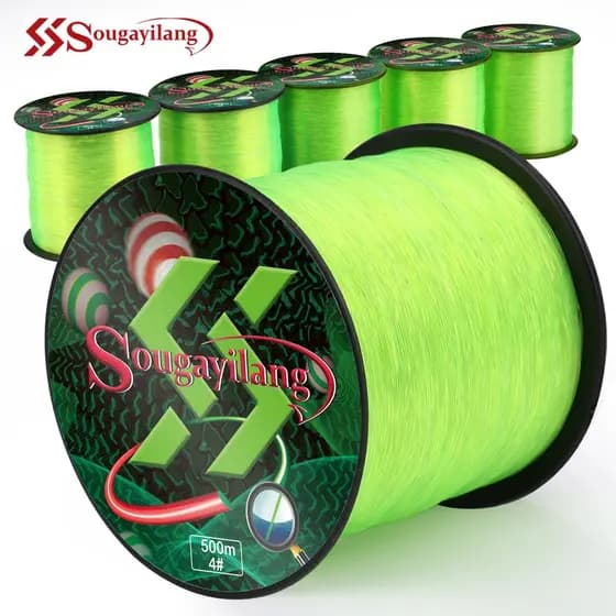 Linha de Pesca Monofilamento Sougayilang 500m Nylon  4# Max Drag 10.4kg