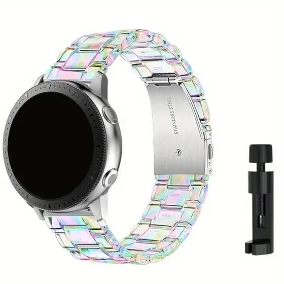 Pulseira De Relógio Transparente Colorida Universal 20mm 22mm Para Samsung Galaxy Watch Band S2 S3 3 45MM 41MM GT 2 42 4