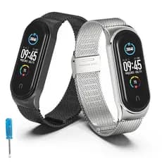 Para XiaoMi Band 6 5 4 3 Cinta De Metal Milanese Laço Faixa De Relógio De Pulso Cintas Pulseira Mi Band 3 4 5 6 Band