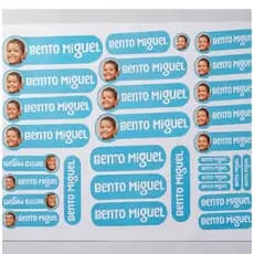 Etiqueta Escolar Personalizada com Foto da Criança para Material Escolar/KIT ETIQUETAS 72 UNIDADES