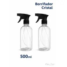 kit 2 Frascos Borrifador Pulverizador Spray 500ml Gatilho Reforçado Profissional
