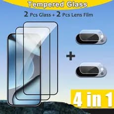 4 Em 1 Para Google Pixel 10 Pro Vidro Temperado Com Cobertura Total 9 XL 9a 8a 7a 6a 10 9 8 7 6 Protetor De Tela À Prova