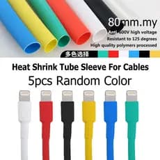 5 Peças Protetor De Cabo USB Fio Organizador Enrolador Tubo Termo Retrátil Manga Para iPhone Série