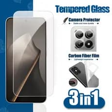 Para Xiaomi 15T 5G HD Vidro Temperado Pro 17 Max 17 15s 15 5G 9H Protetor De Tela Plana À Prova De Explosão E Filme Tras