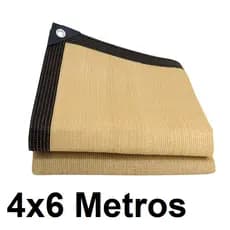 Tela Sombreamento 4x6 até 90% Proteção UV com acabamento Sombrite