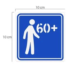 Adesivo Idoso +60 anos para carro, moto, bicicleta Estacionamento