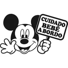 Kit 02 Adesivos bebê a bordo Mickey