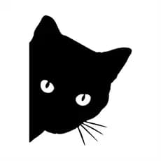Adesivo Gato Gatinho Escondido 12x9cm
