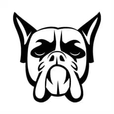 Adesivo Cachorro Dog Boxer 10x10cm