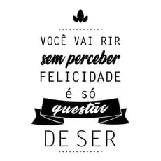 Adesivo Decorativo Frase de 0,90m x 0,60cm "Você Vai Rir sem perceber"