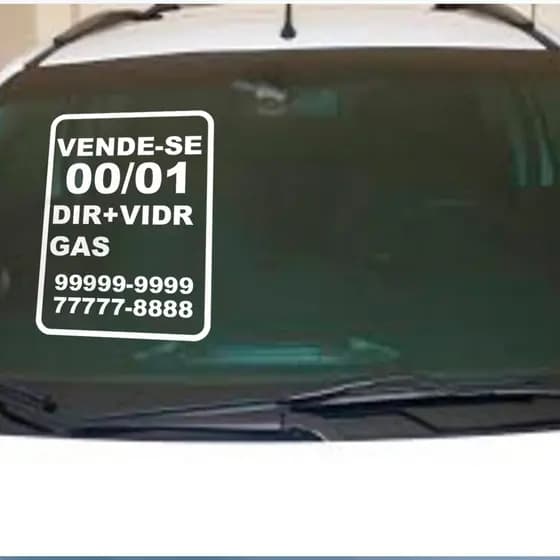 Adesivo Vende-se para Carros, Vidros e Automóveis 30x10cm