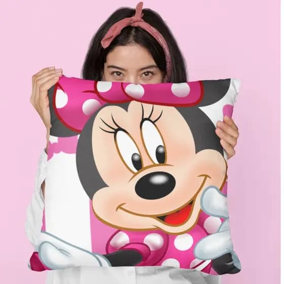 Almofada Minnie Rosa Presente Decorativo Almofada Super Macia