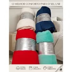 Manta Cobertor solteiro Soft Fleece Microfibra Extra Macia Home Land 140 cm X 200 cm