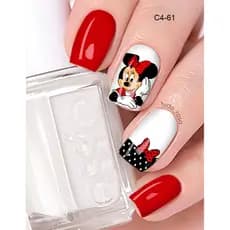 12 peliculas de unha MINNIE vermelha C4-61