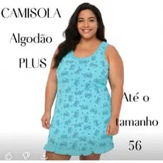 Camisola Algodão Plus Size Senhora G1 G2 G3