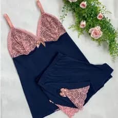 Short Doll Feminino Alcinha Pijama Sensual Baby Doll