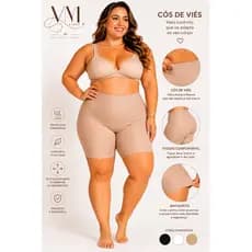 Segunda Pela Plus Size Antiatrito Feminina Cós de Viés Confortável Sem Marcar