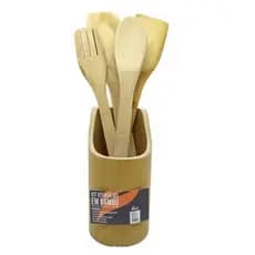 Conjunto de Utensílios em Bambu 5pçs livon 2568